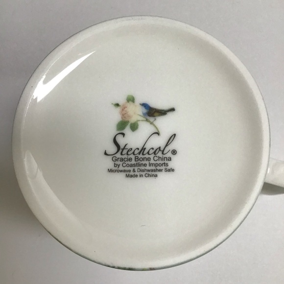Stechcol Gracie Bone China Bird Coffee Mug Tea Cup Roses Butterfly Cottagecore - Picture 13 of 15